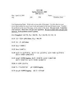 ECE 300 Spring Semester, 2005 HW Set