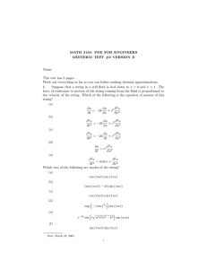 MATH 3150: PDE FOR ENGINEERS MIDTERM TEST #2 VERSION E Name: