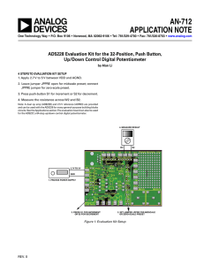 AN-712 APPLICATION NOTE AD5228 Evaluation Kit for the 32-Position, Push Button,