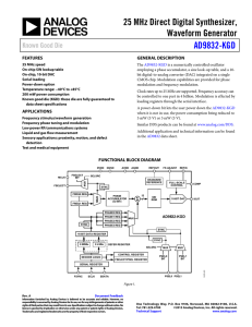 25 MHz Direct Digital Synthesizer, Waveform Generator AD9832-KGD Known Good Die