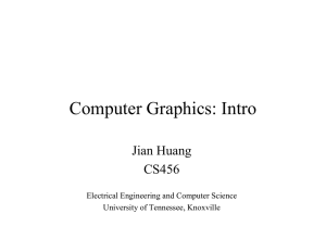 Computer Graphics: Intro Jian Huang CS456 Electrical Engineering and Computer Science