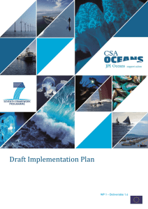 Draft Implementation Plan  1 WP 1 – Deliverable 1.6
