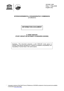 INFORMATION DOCUMENT IOC/INF-1260 Paris, 11 May 2009