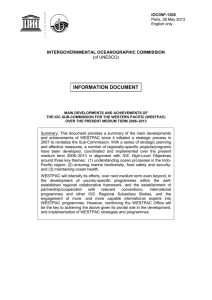 INFORMATION DOCUMENT INTERGOVERNMENTAL OCEANOGRAPHIC COMMISSION (of UNESCO)