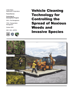 Vehicle Cleaning Technology for Controlling the Spread of Noxious