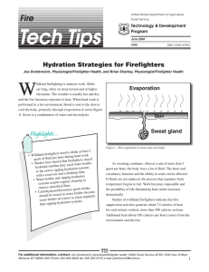 W Fire Hydration Strategies for Firefighters Evaporation