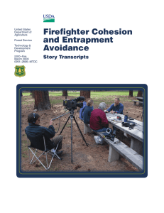 Firefighter Cohesion and Entrapment Avoidance Story Transcripts