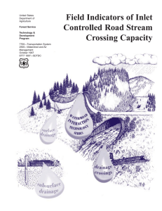 Field Indicators of Inlet Controlled Road Stream Crossing Capacity