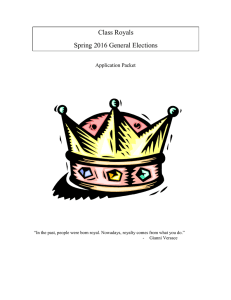 Class Royals Spring 2016 General Elections  Application Packet
