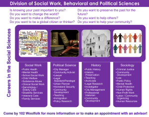 Division of Social Work, Behavioral and Political Sciences