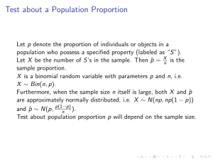 Test about a Population Proportion