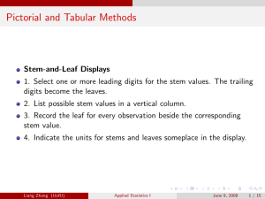 Pictorial and Tabular Methods