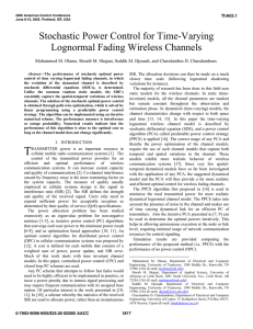 Stochastic Power Control for Time-Varying Lognormal Fading Wireless Channels