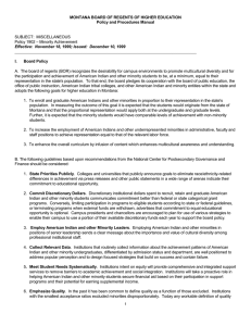 MONTANA BOARD OF REGENTS OF HIGHER EDUCATION Policy and Procedures Manual