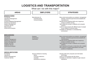 LOGISTICS AND TRANSPORTATION What can I do with this major? STRATEGIES AREAS