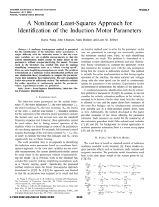 A Nonlinear Least-Squares Approach for Identification of the Induction Motor Parameters