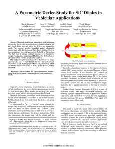 A Parametric Device Study for SiC Diodes in Vehicular Applications Burak Ozpineci