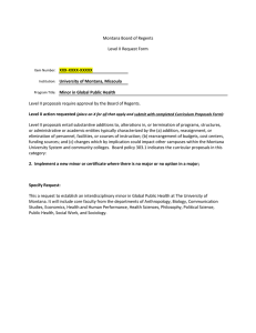 Montana Board of Regents Level II Request Form