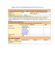 Upper-division Writing Requirement Review Form