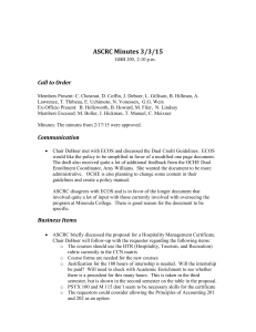 ASCRC Minutes 3/3/15 Call to Order
