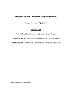Design for MOSIS Educational Program (Research)  Project Title Prepared By