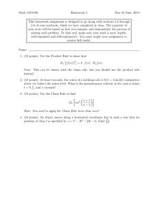 Math 1210-001 Homework 3 Due 10 June, 2013