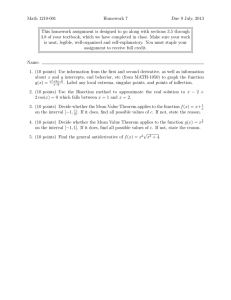 Math 1210-001 Homework 7 Due 9 July, 2013