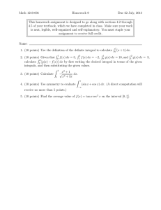 Math 1210-001 Homework 9 Due 22 July, 2013