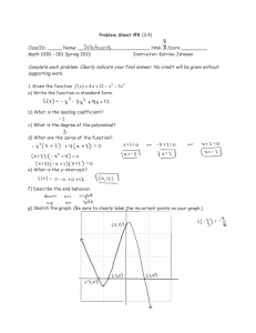 Problem Sheet #8 (3.4) Classlb: Name: 001 Spring 2013