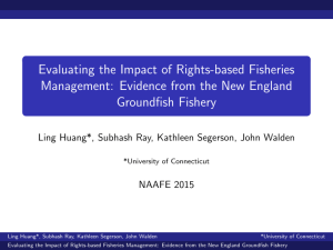 Evaluating the Impact of Rights-based Fisheries Groundfish Fishery
