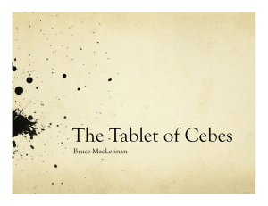 The Tablet of Cebes Bruce MacLennan