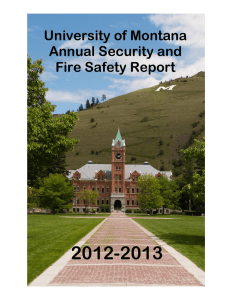 2012-2013 University of Montana Annual Security and Fire Safety Report