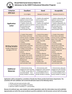 Broad-field Social Science Rubric for  Criterion