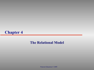 Chapter 4 The Relational Model Pearson Education © 2009