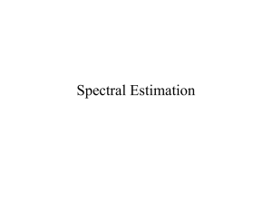 Spectral Estimation