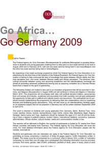 Go Africa… Go Germany 2009