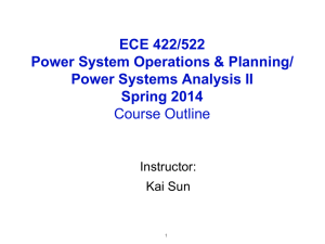ECE 422/522 Power System Operations &amp; Planning/ Power Systems Analysis II
