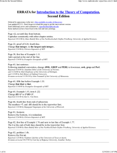 Errata for the Second Edition -math.mit.edu/~sipser/itoc-errs2.1.html Ordered by appearance in the text.