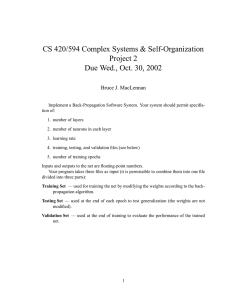 CS 420/594 Complex Systems &amp; Self-Organization Project 2 Bruce J. MacLennan