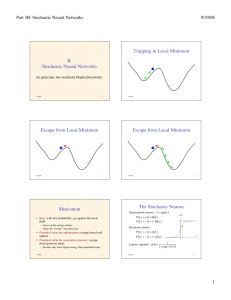 Trapping in Local Minimum B. Stochastic Neural Networks Escape from Local Minimum