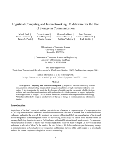Logistical Computing and Internetworking: Middleware for the Use