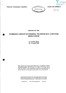 • WORKING GROUP ON FISHING TECHNOLOGY AND FISH BEHAVIOUR ICES CM 19981B:3