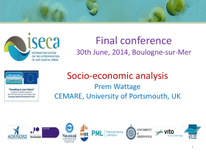 Final conference  Socio-economic analysis 30th June, 2014, Boulogne-sur-Mer