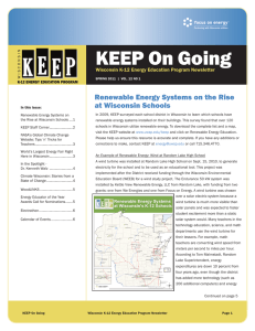 KEEP On Going Renewable Energy Systems on the Rise at Wisconsin Schools