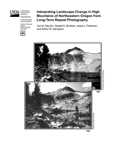 Interpreting Landscape Change in High Mountains of Northeastern Oregon from