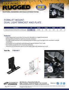 NEW FORKLIFT MOUNT: DUAL LIGHT BRACKET AND PLATE Features: