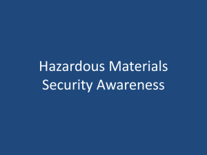 Hazardous Materials Security Awareness