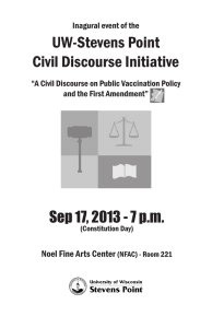 UW-Stevens Point Civil Discourse Initiative Sep 17, 2013 - 7 p.m.