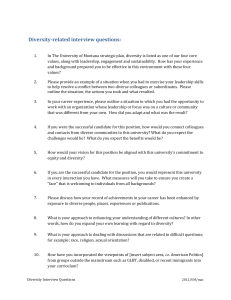 Diversity-related interview questions: