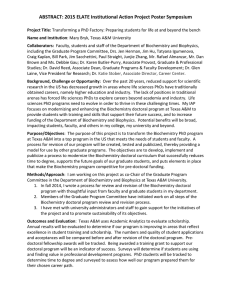 ABSTRACT: 2015 ELATE Institutional Action Project Poster Symposium